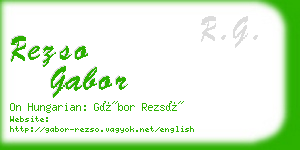 rezso gabor business card